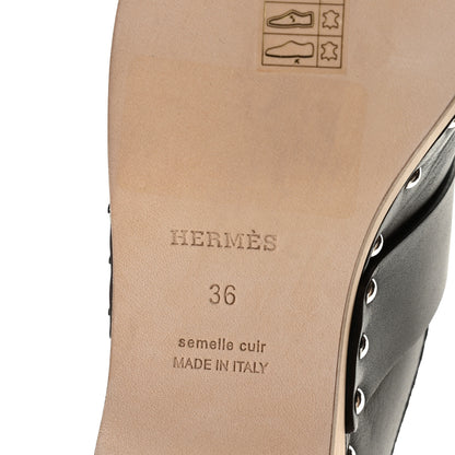 Hermes Calfskin Calya Mules 36 Cafe 8 of 9