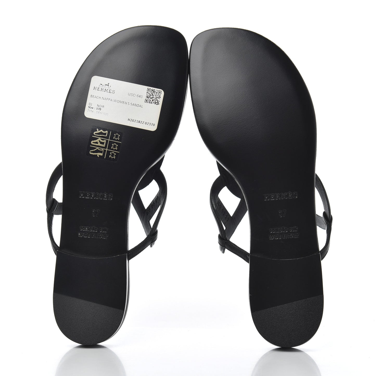 Nappa Womens Beach Sandals 37 Black