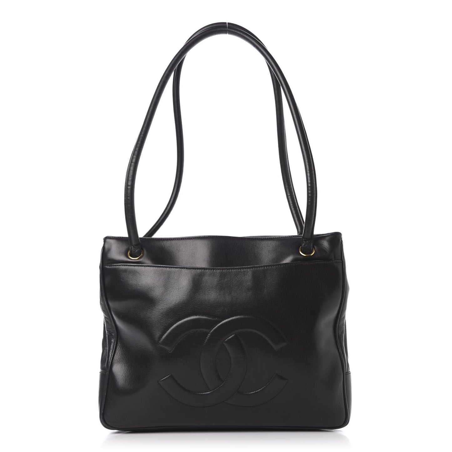 Lambskin CC Shoulder Bag Black