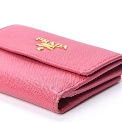 Prada Saffiano Metal Card Holder Peonia 7 of 8