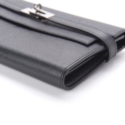 Hermes Epsom Kelly Longue Wallet Black 7 of 10