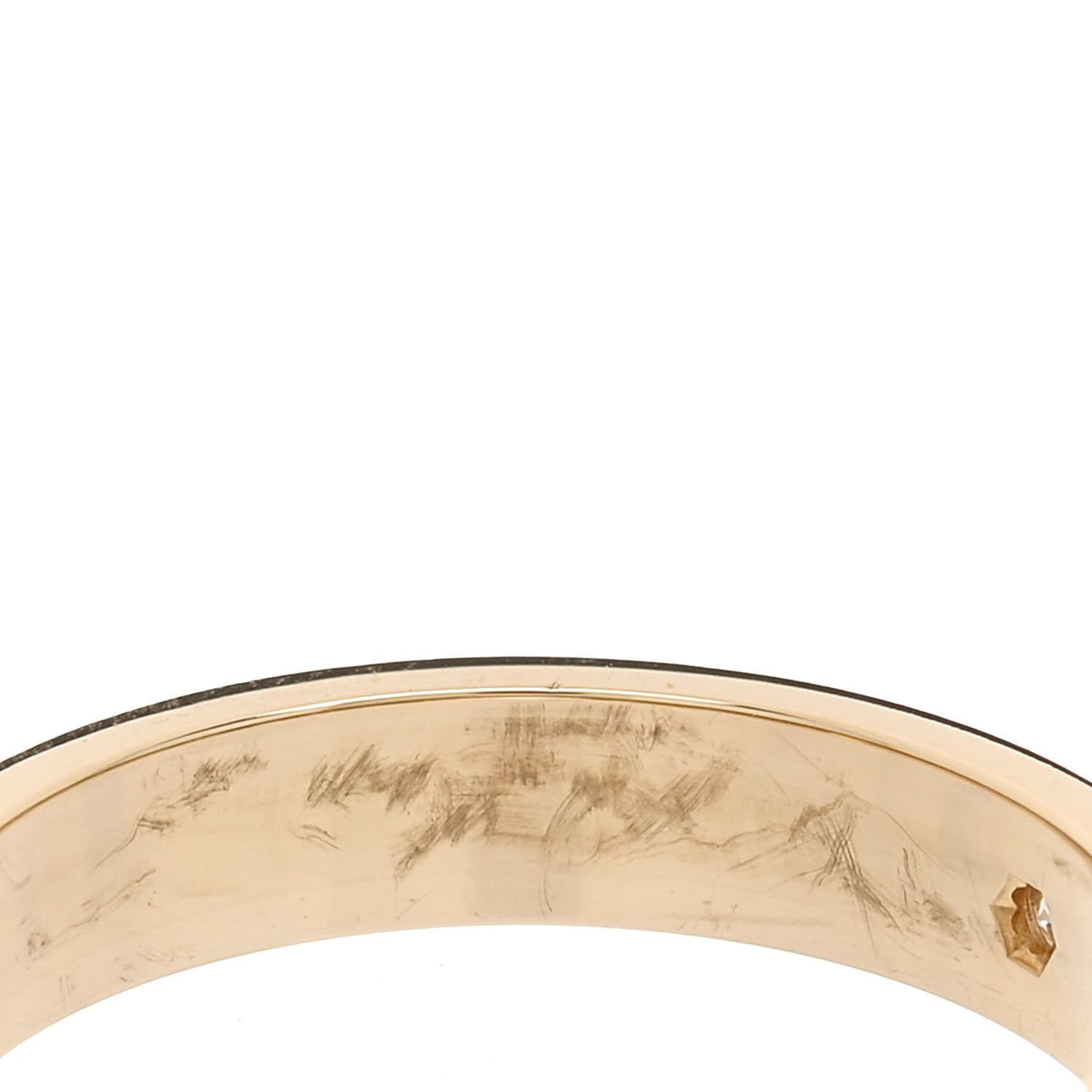 Cartier 18K Yellow Gold Diamond 4mm LOVE Wedding Band Ring 56 7.5 5 of 6