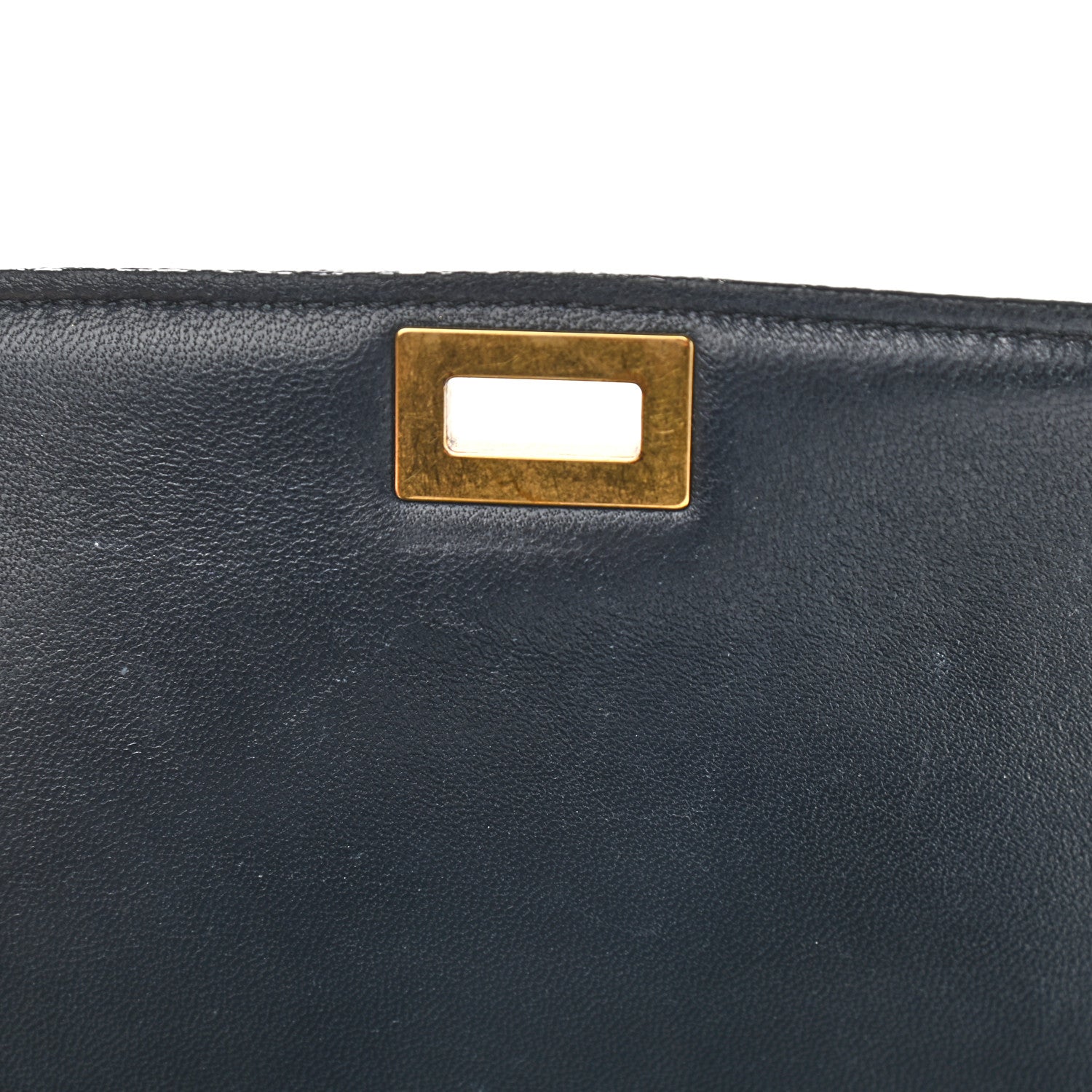 Celine Box Calfskin Medium Classic Box Flap Bag Navy 10 of 13