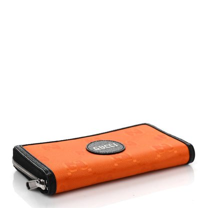 Gucci Econyl Nylon Monogram Off The Grid Zip Around Wallet Carrot Orange Black 4 of 6