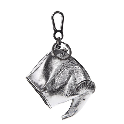 Loewe Metallic Calfskin Mini Elephant Coin Purse Silver 1 of 4