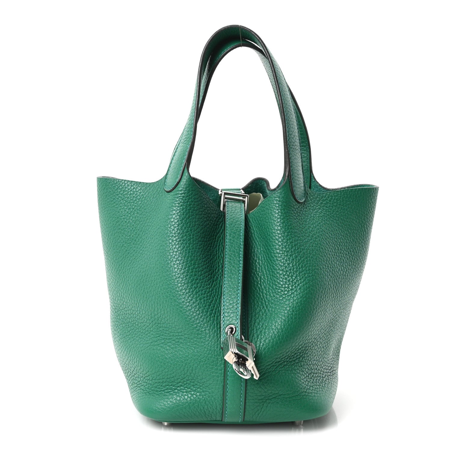 Hermes Taurillon Clemence Picotin Lock 18 PM Vert Jade 1 of 10