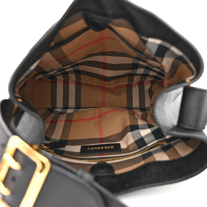 Burberry Soft Grainy Calfskin Small Elmstone Hobo Black 4 of 10
