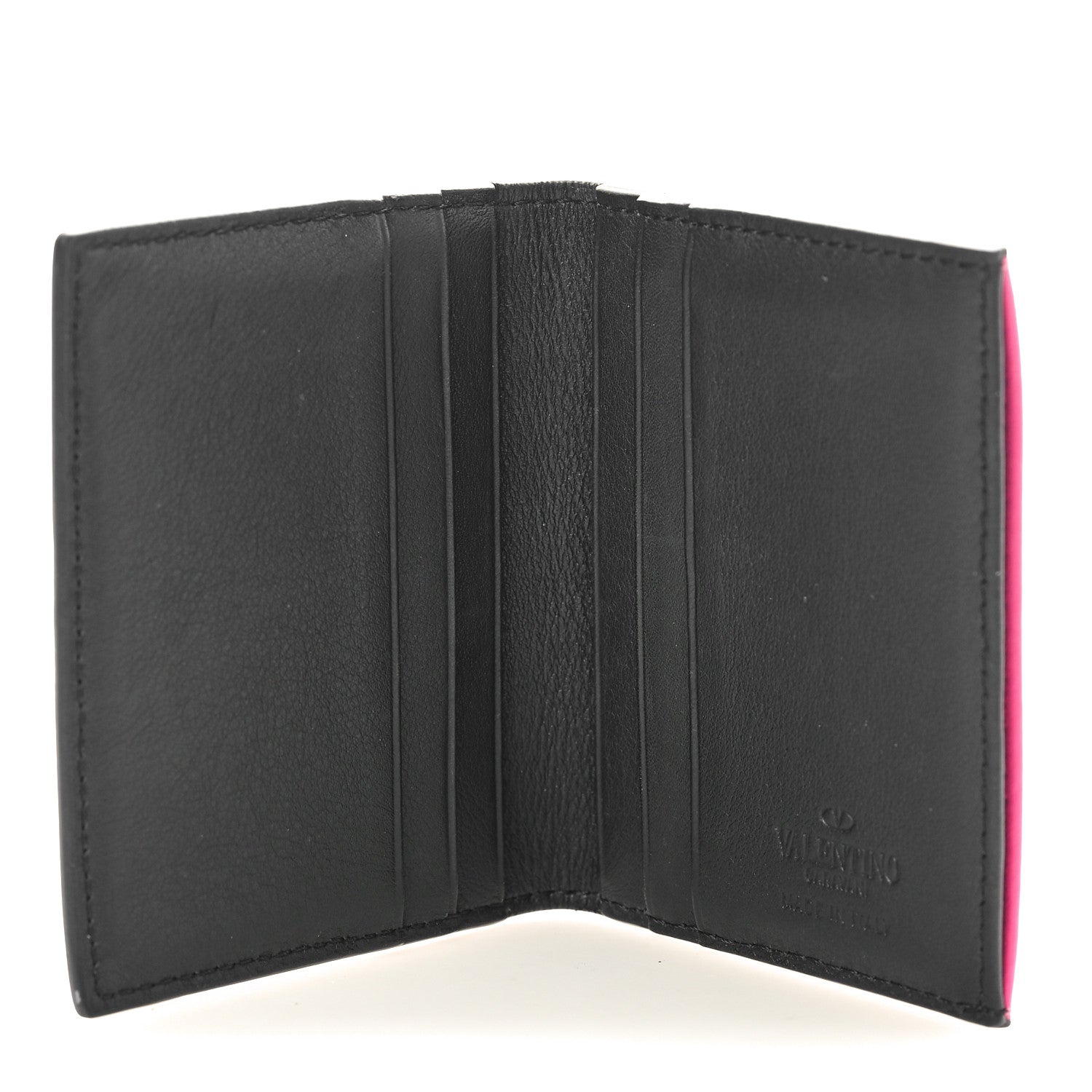Valentino Garavani Grainy Calfskin Compact Vlogo Wallet Pink 5 of 7