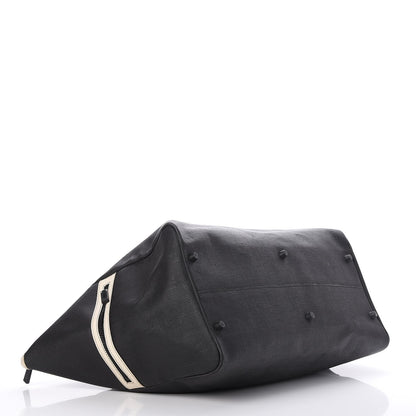 Gucci Coated Canvas Large Trademark Logo Travel Tote Black 4 of 8
