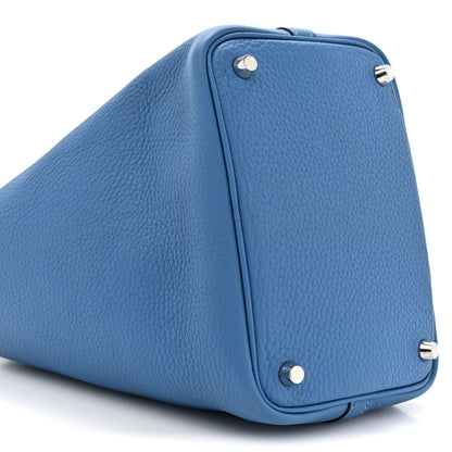 Hermes Taurillon Clemence Picotin Lock 18 PM Bleu Frida 10 of 12