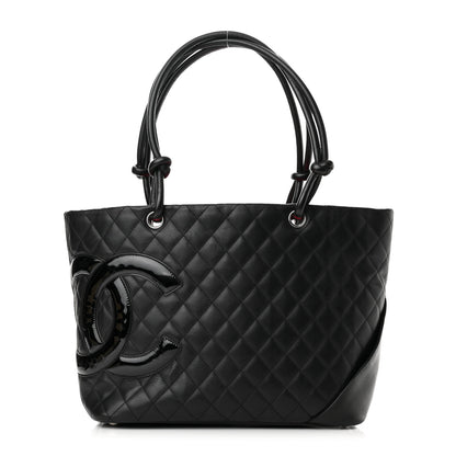 Chanel Calfskin Quilted Large Cambon Tote Black 1 of 16