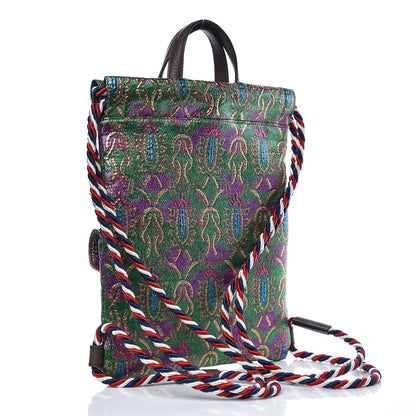 Gucci Brocade Animalier Bow Drawstring Backpack Multicolor 3 of 11