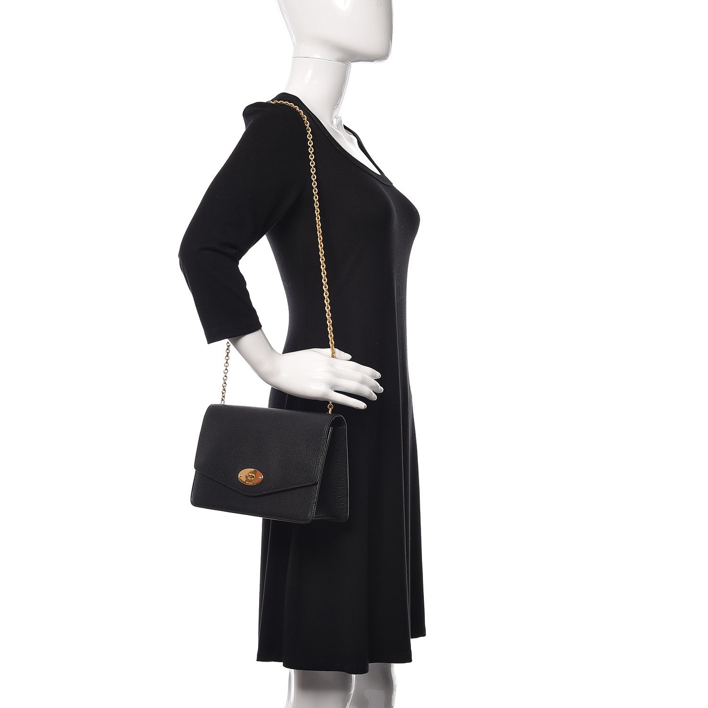 Small Classic Grain Calfskin Medium Darley Black
