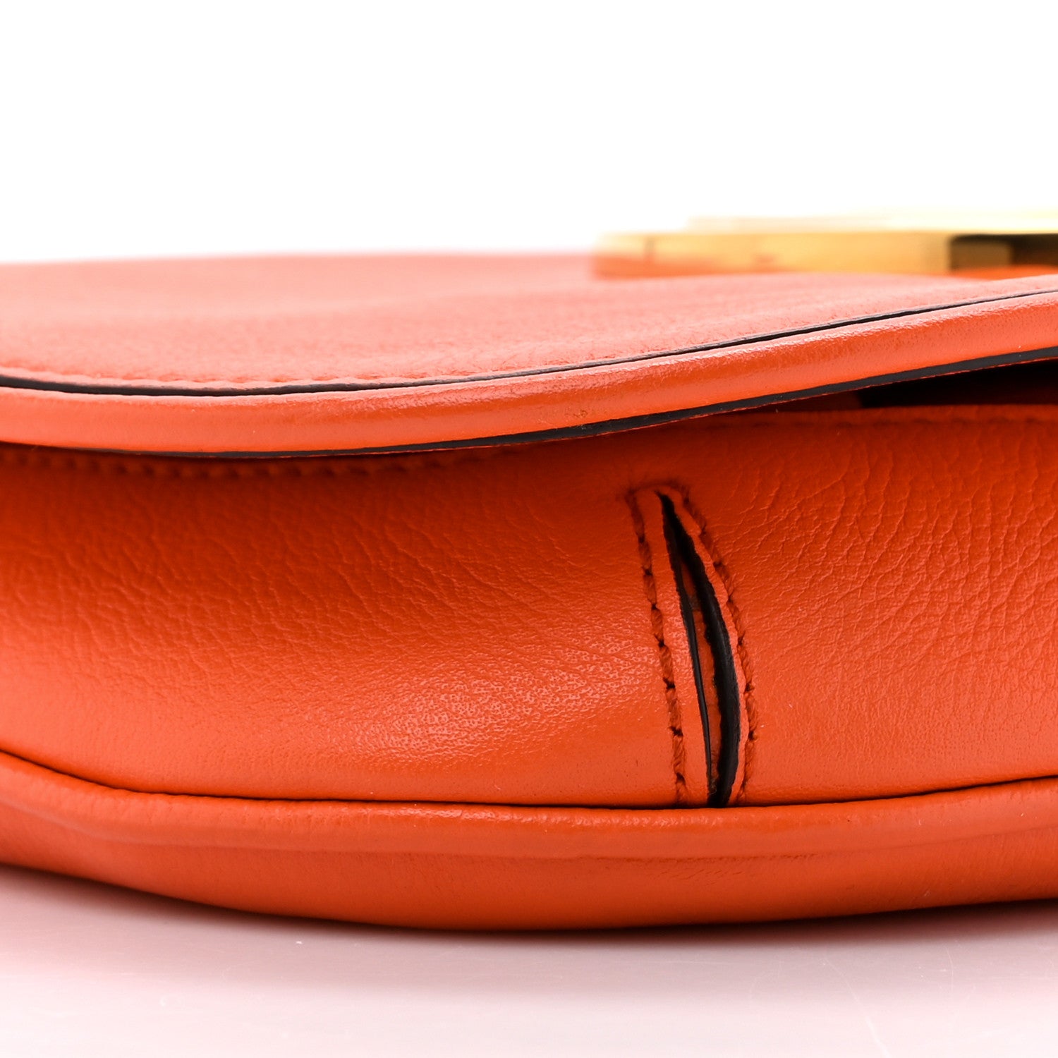 Gucci Roxy Calfskin Blondie Chain Shoulder Flap Bag Deep Orange 10 of 10