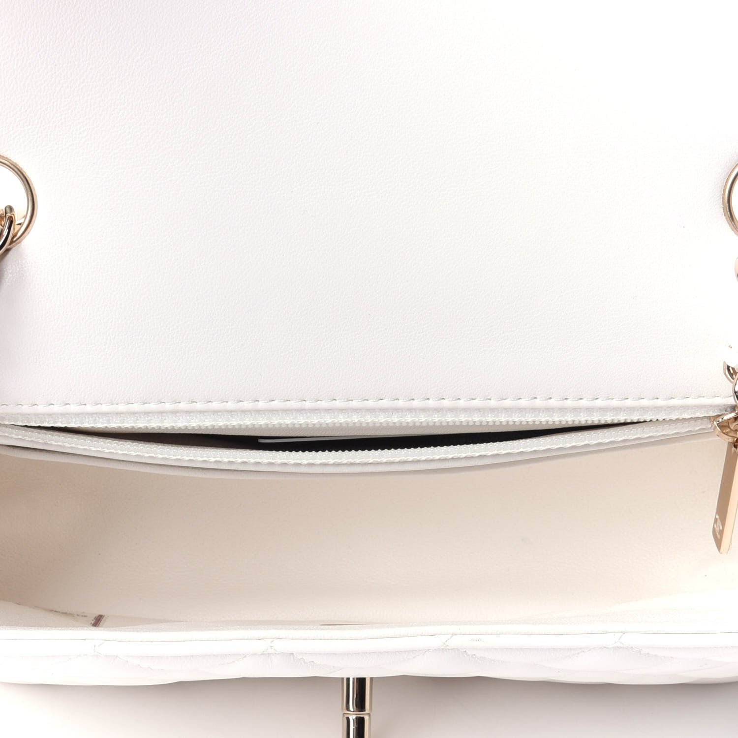 Chanel Lambskin Quilted Mini Rectangular Flap White 3 of 4