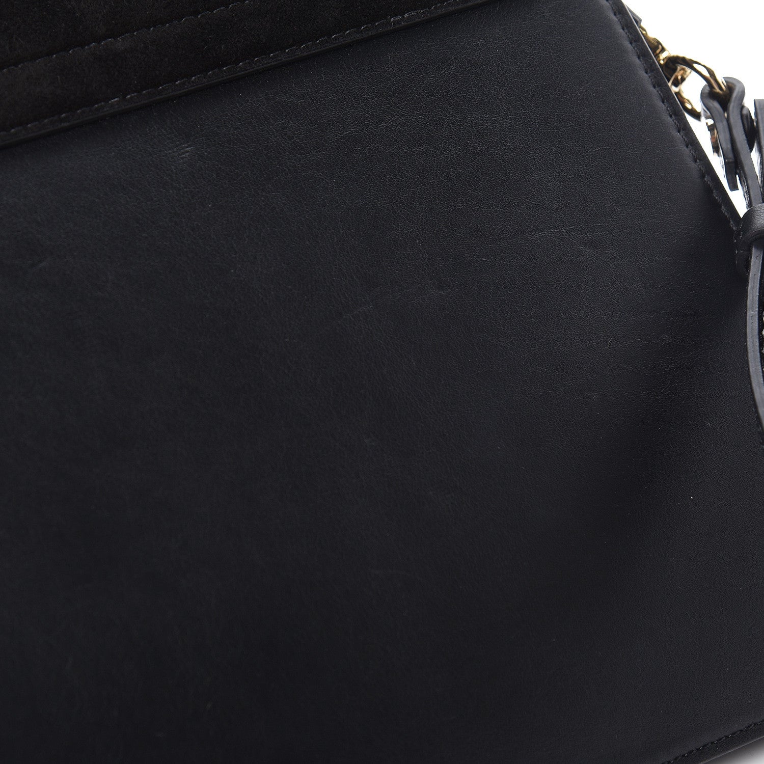 Chloe Suede Calfskin Medium Faye Shoulder Bag Black 10 of 11
