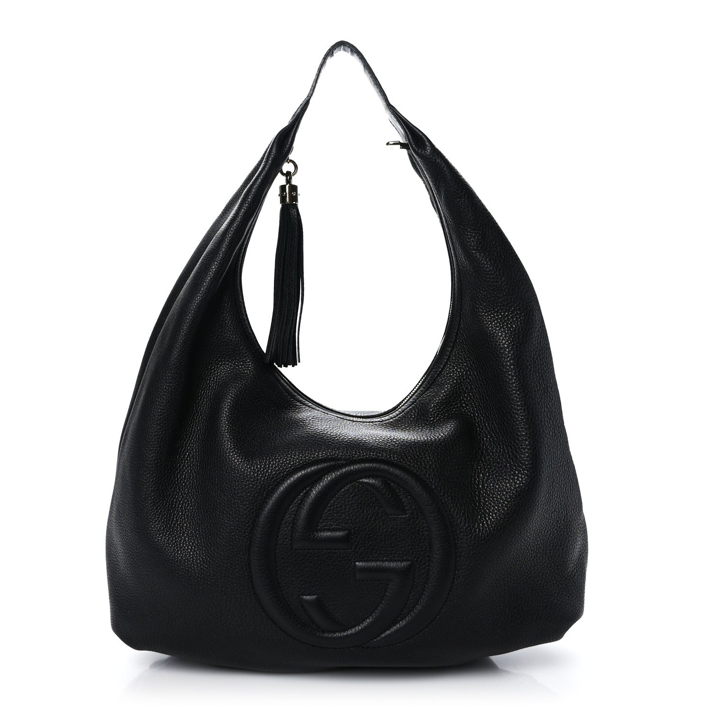 Pebbled Calfskin Soho Hobo Black