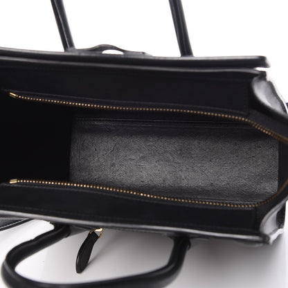 Celine Smooth Calfskin Nano Luggage Black 6 of 8
