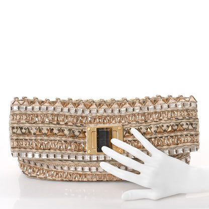 Louis Vuitton Canvas Crystal Embellished Altair Clutch 2 of 9