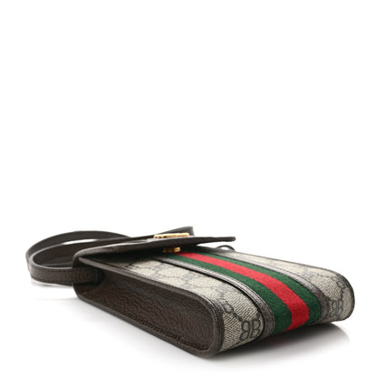 Gucci X BALENCIAGA BB Supreme Monogram Web Mini Ophidia Phone Bag Beige New Acero 4 of 8