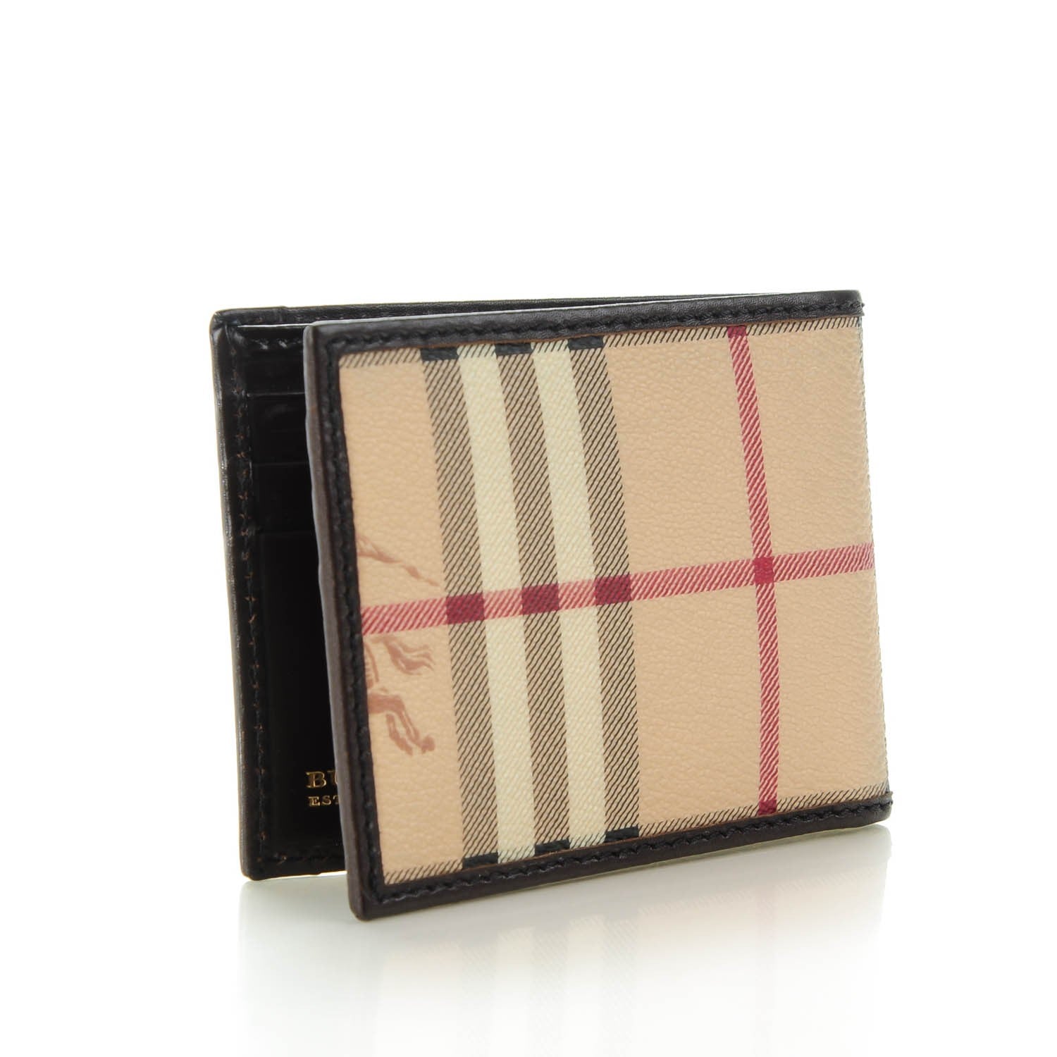 Burberry Haymarket Check Bi-Fold Wallet Chocolate 3 of 7