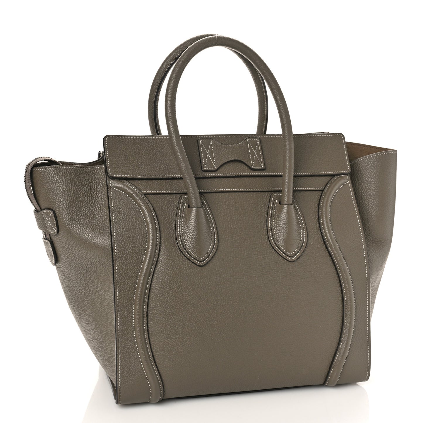 Drummed Calfskin Mini Luggage Souris