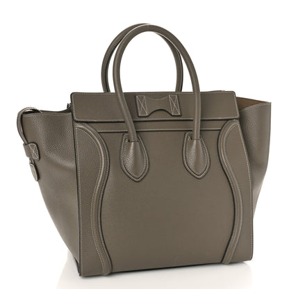 Celine Drummed Calfskin Mini Luggage Souris 3 of 9