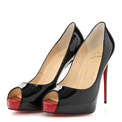 Christian Louboutin Patent New Very Prive 120 Pumps 38 Black 3 of 9