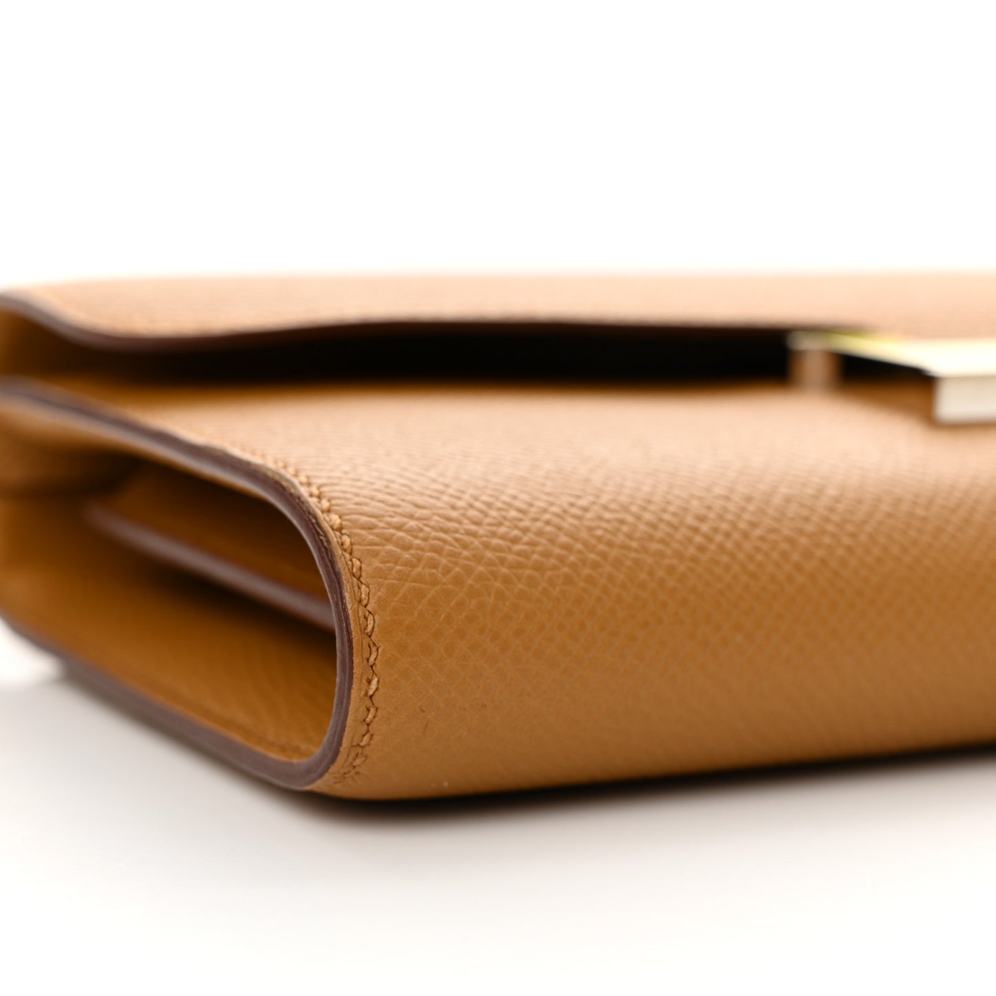 Epsom Enamel Constance Wallet To Go Sesame Lime