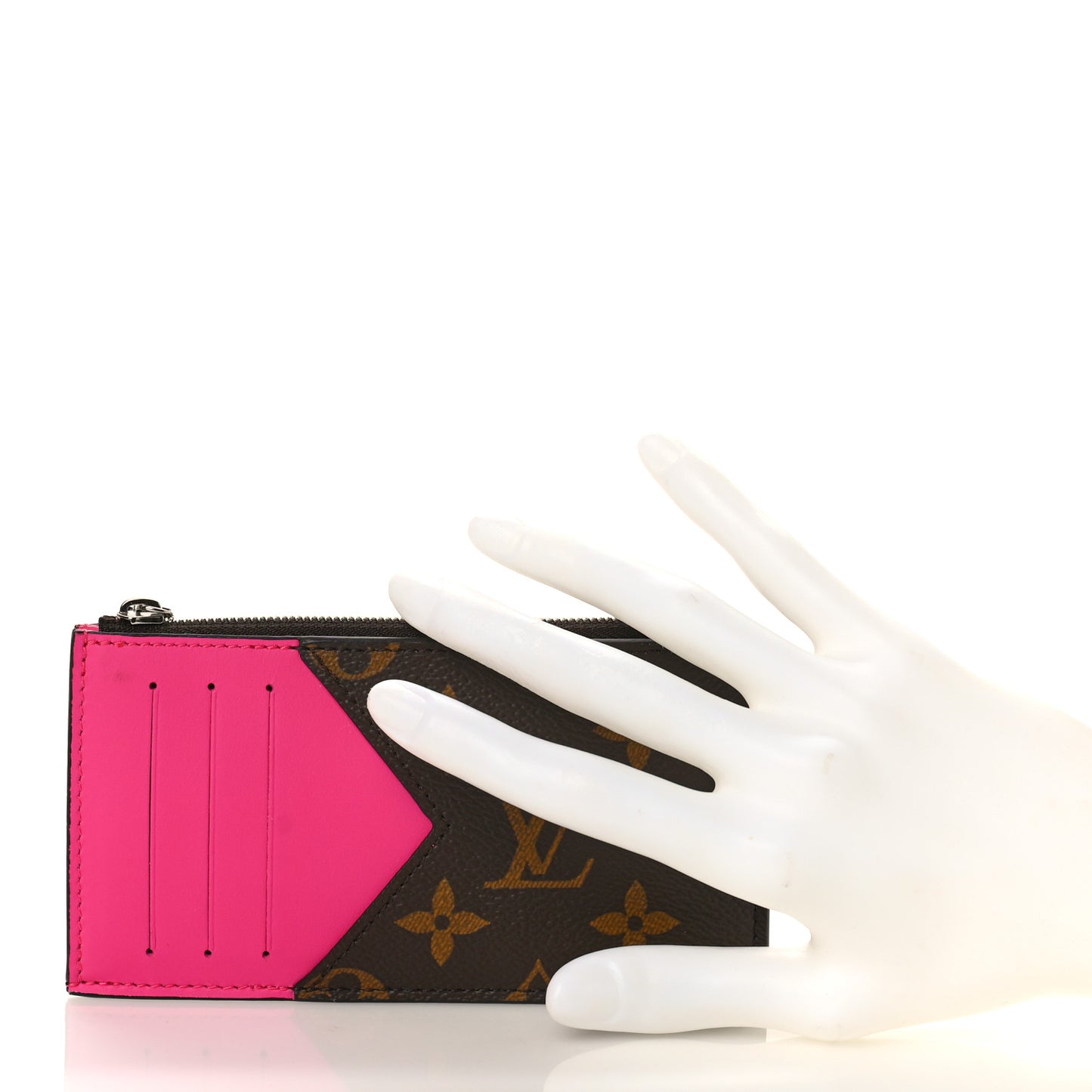 Monogram Calfskin Coin Card Holder Rose