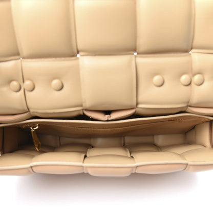 Bottega Veneta Lambskin Maxi Intreccio Padded Chain Cassette Crossbody Bag Almond 5 of 9