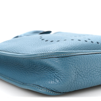 Hermes Taurillon Clemence Evelyne GM Blue Jean 9 of 10