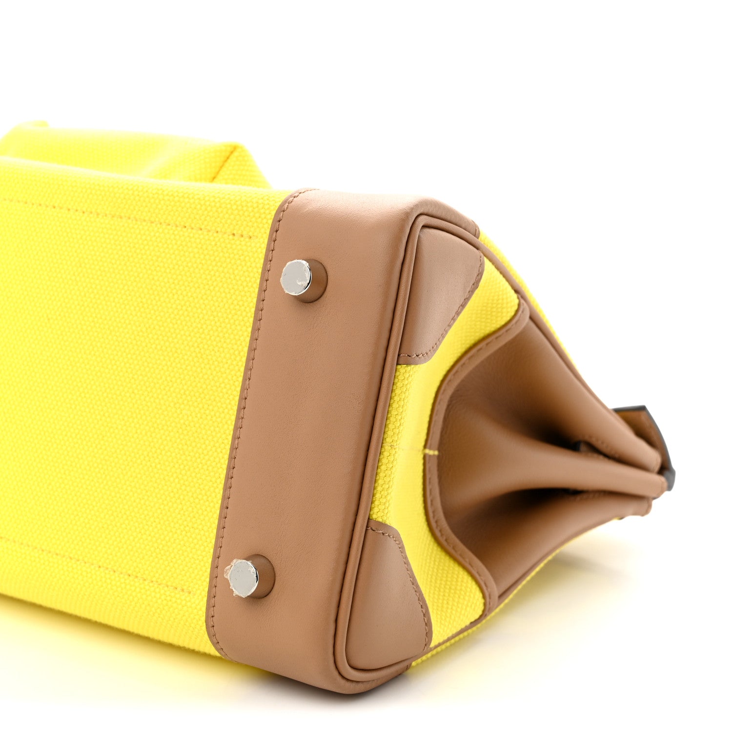Hermes Toile Goeland Swift Cargo Birkin 25 Jaune Citron Chai 10 of 11