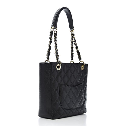 Chanel Caviar Quilted Petit Shopping Tote PST Black 3 of 11