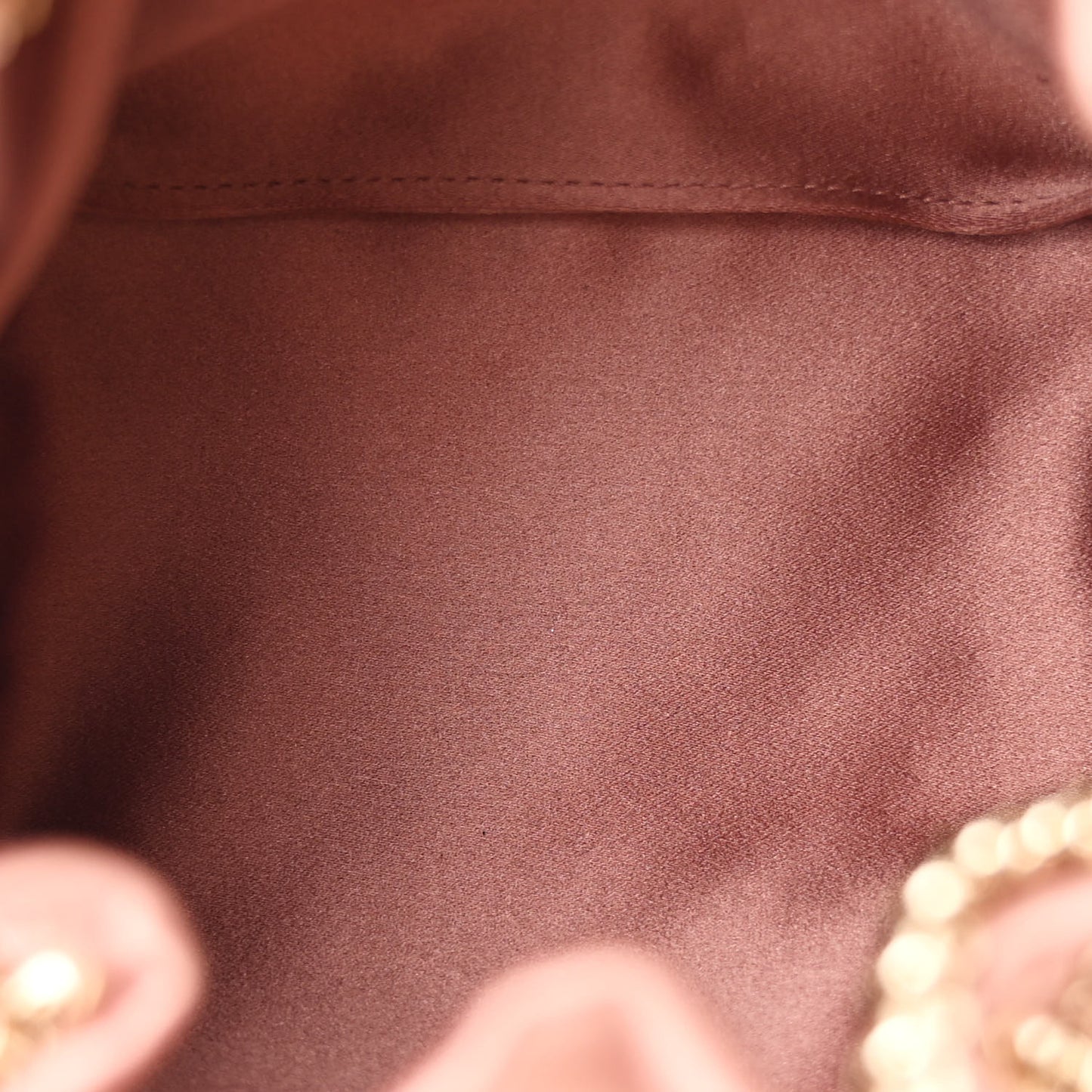 Satin Crystal Embellished Top Handle Bon Bon Bag Blush