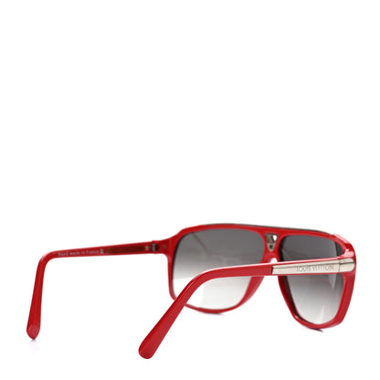 Louis Vuitton Acetate Evidence Sunglasses Z0286E Red 4 of 8