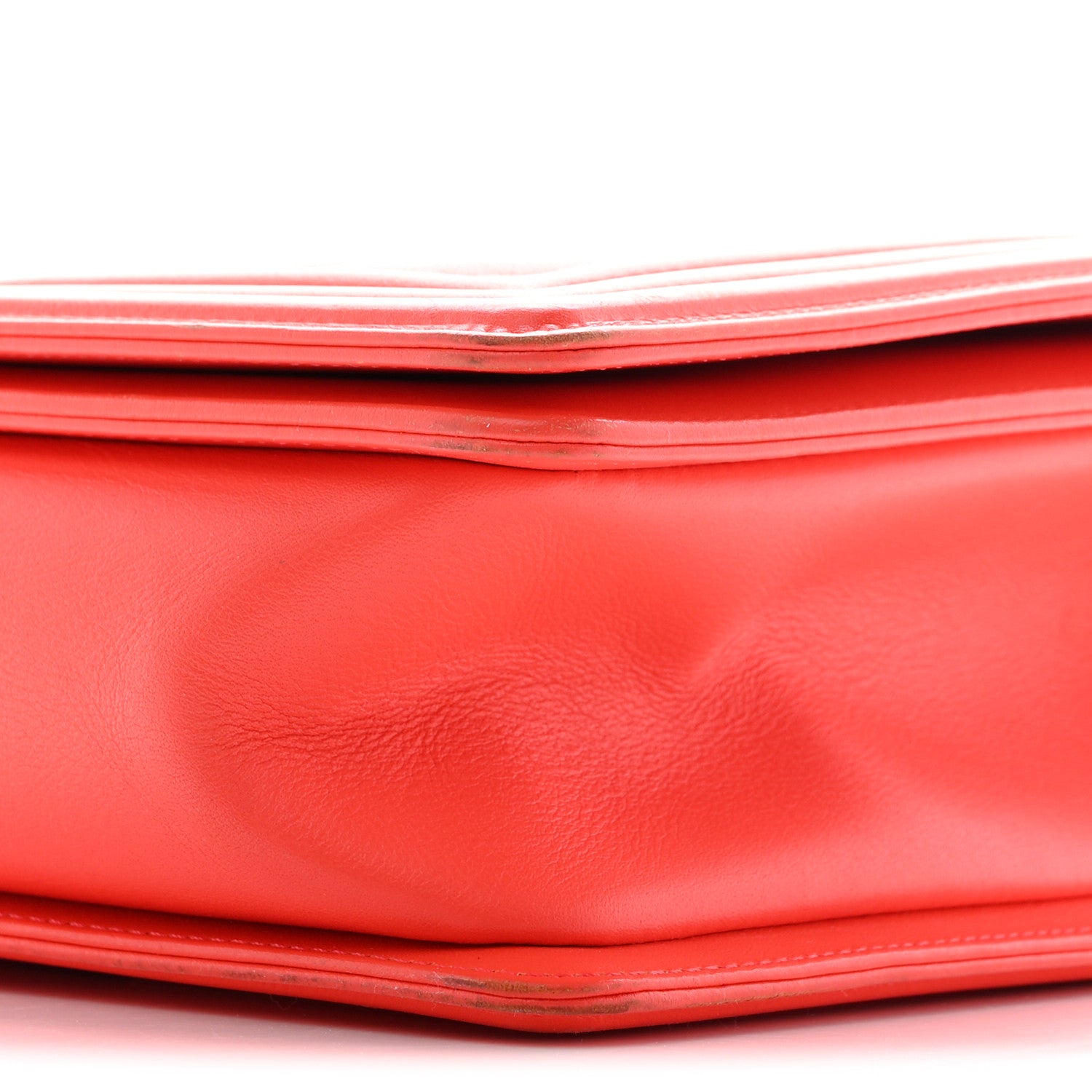Chanel Lambskin Chevron Quilted New Medium Boy Flap Coral 10 of 11