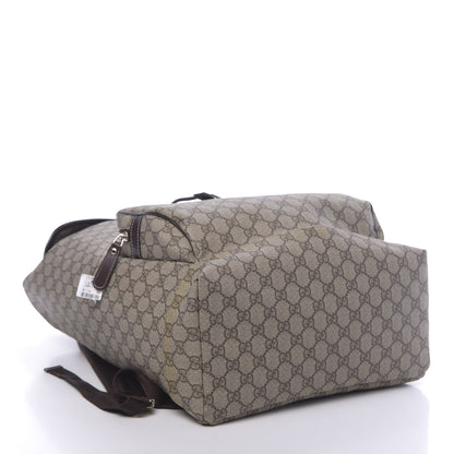 Gucci GG Supreme Monogram Medium Single Buckle Rucksack Backpack Beige Ebony Brown 3 of 9