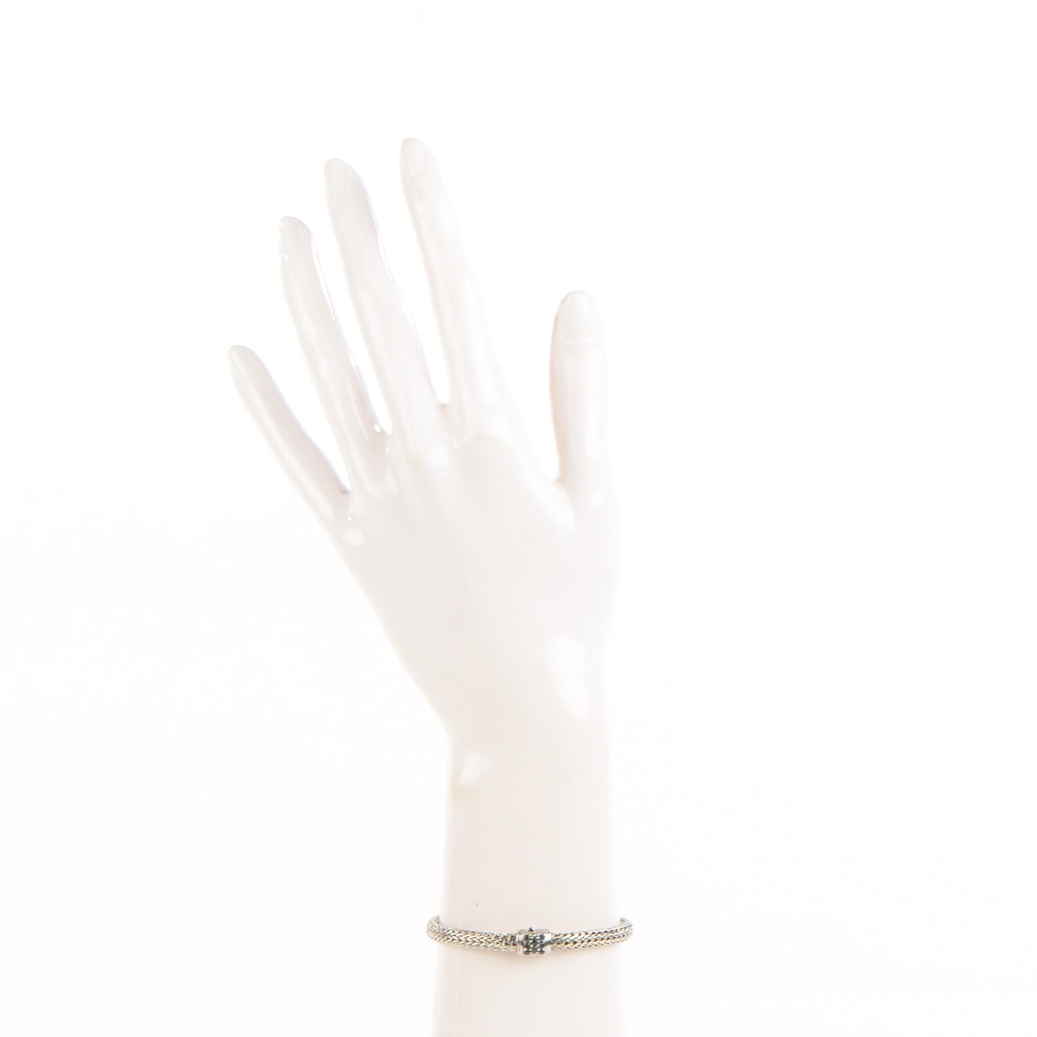 John Hardy Sterling Silver Blue Sapphire Extra Small Classic Chain Clasp Bracelet M 2 of 5