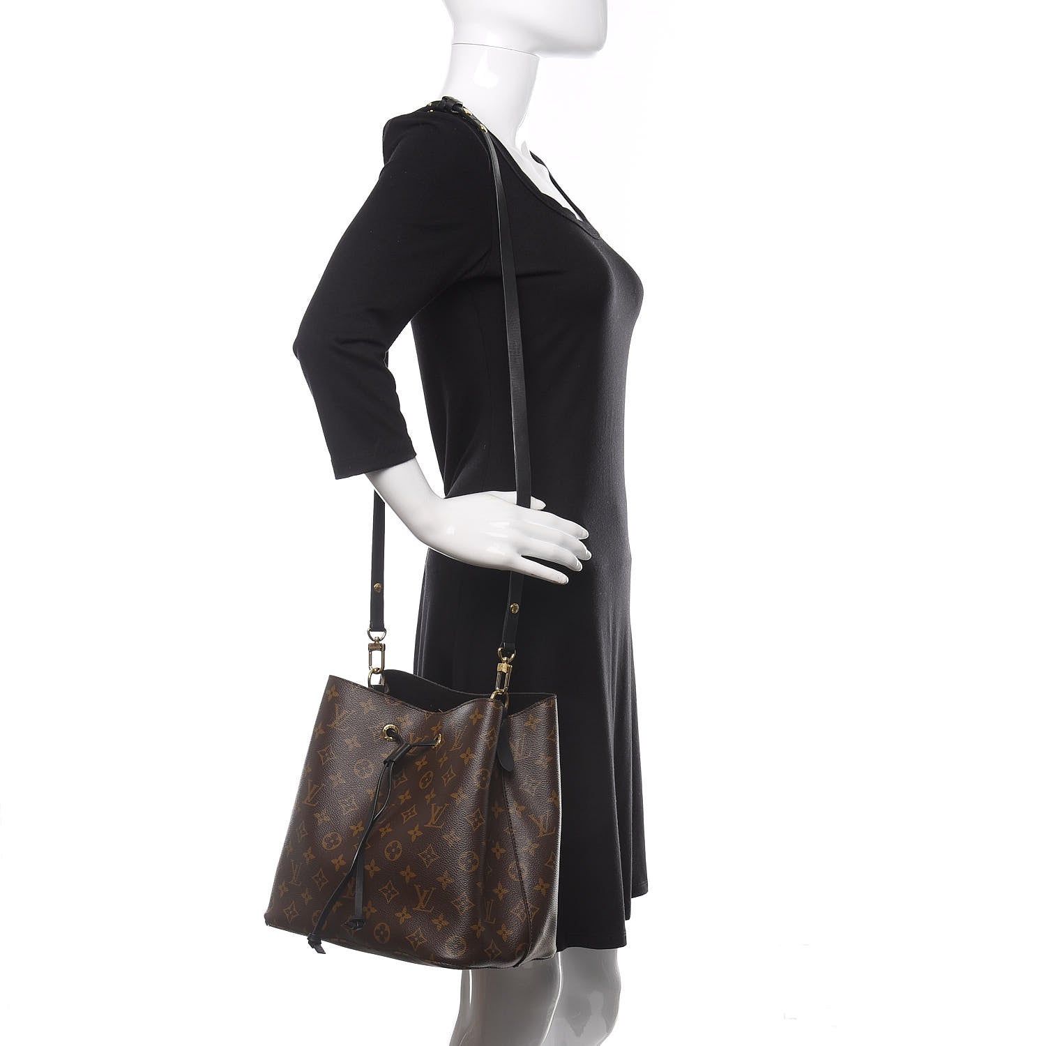 Louis Vuitton Monogram Neonoe MM Black 2 of 9