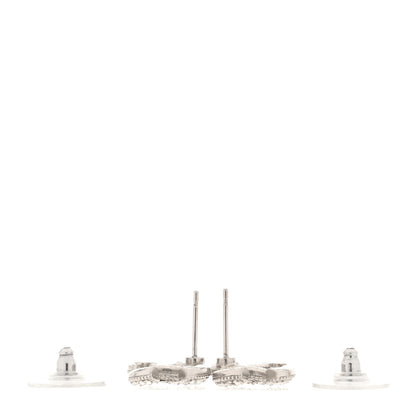 Chanel Crystal CC Coco Flapper Earrings Silver 3 of 6