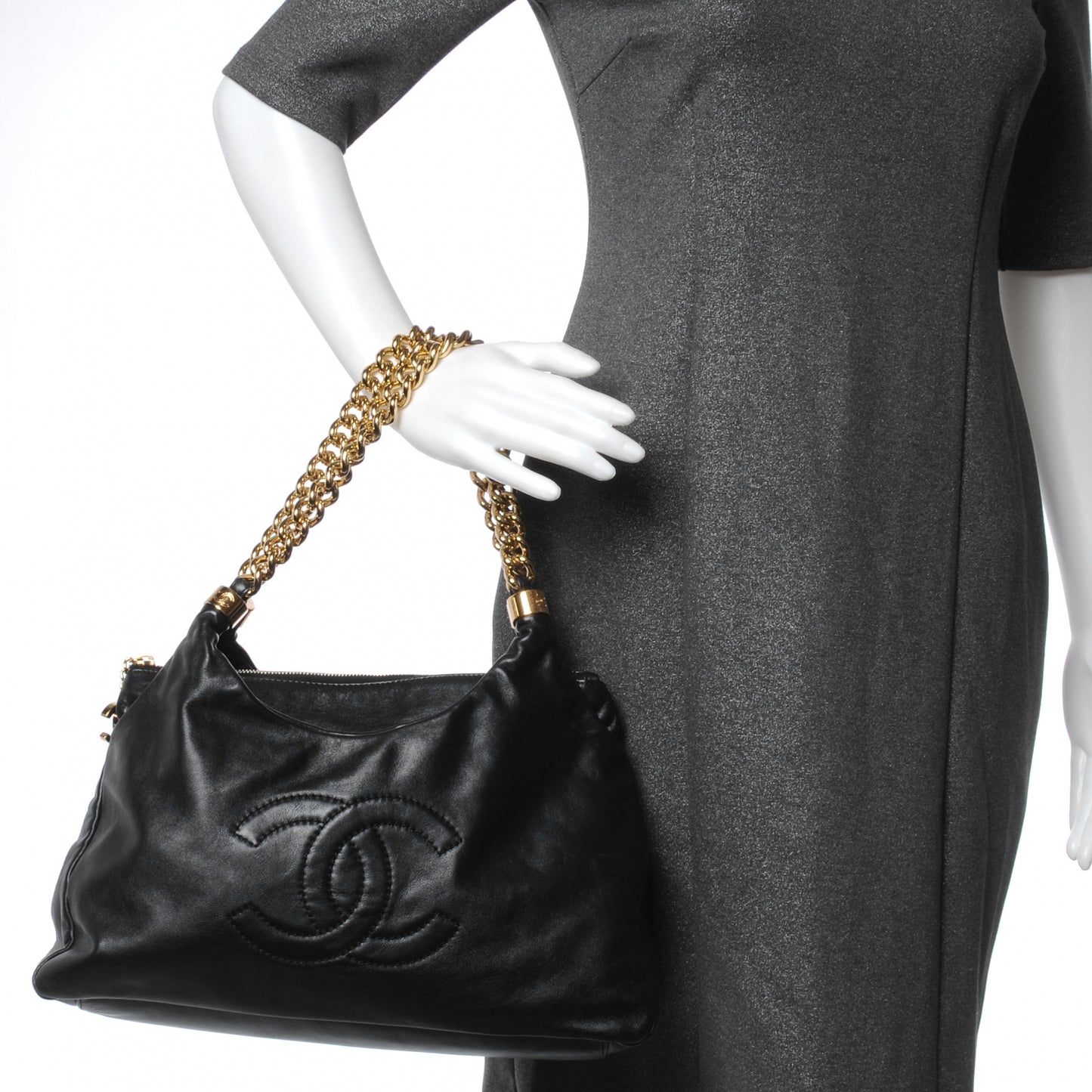 Calfskin Rodeo Drive Hobo Black