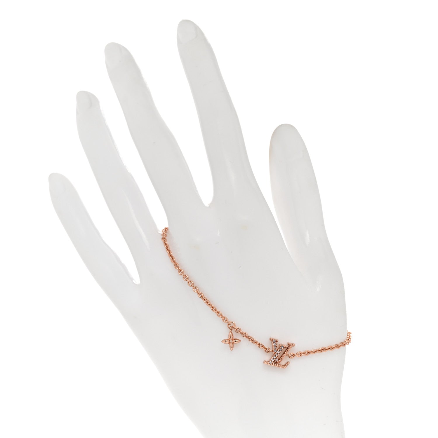 Louis Vuitton Metal Crystal LV Iconic Blush Bracelet Blush Pink 2 of 6
