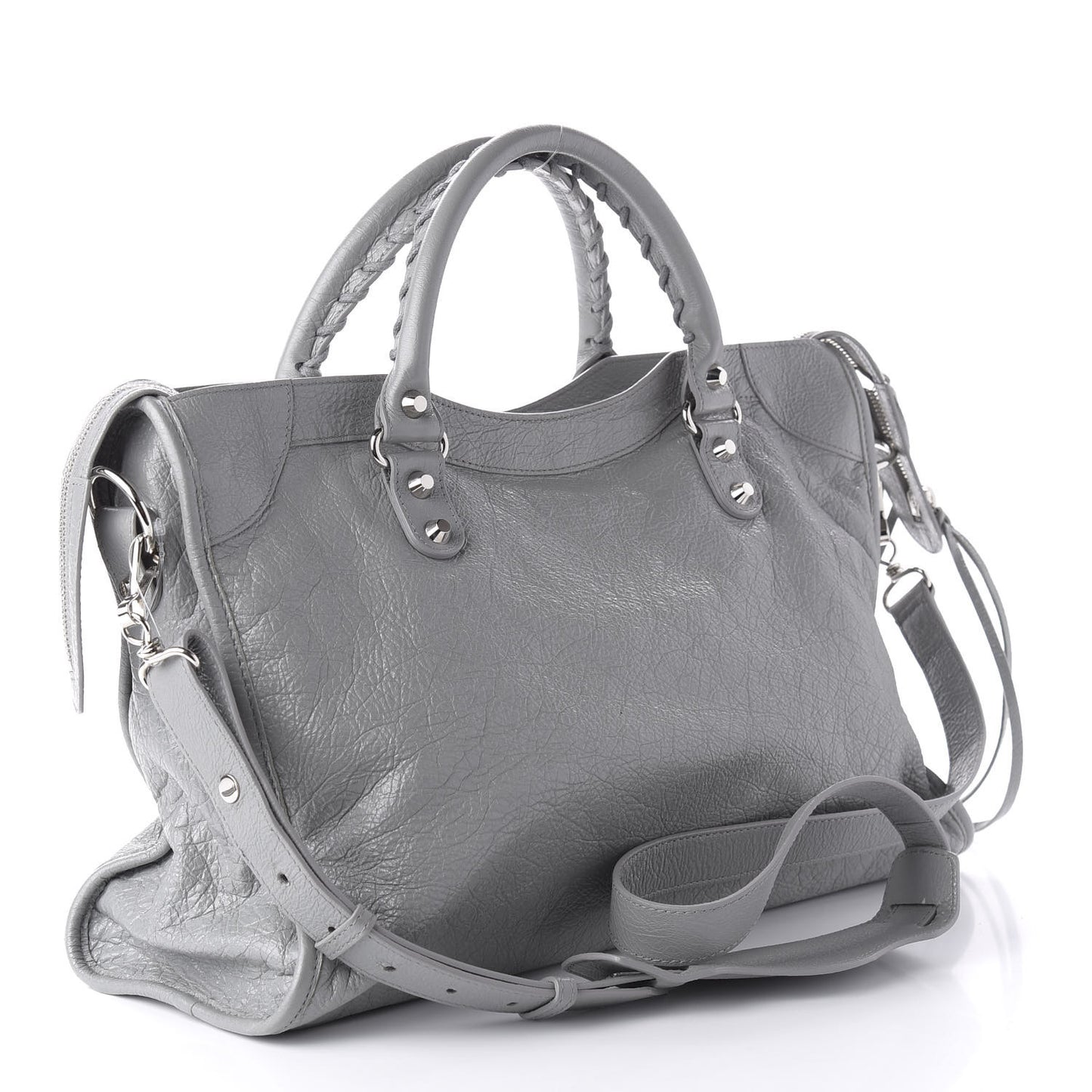 Agneau Classic Silver Hardware City Gris Haussmannien