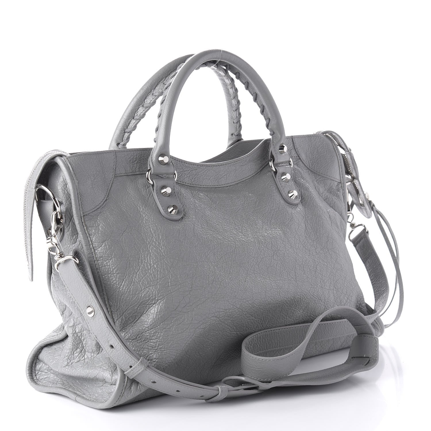 Balenciaga Agneau Classic Silver Hardware City Gris Haussmannien 3 of 10