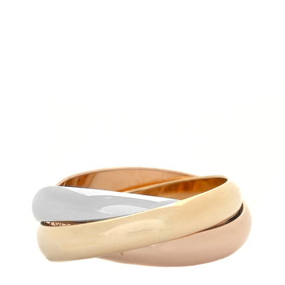 Cartier 18K Pink Yellow White Gold Classic Les Must De Cartier Trinity Ring 54 6.75 3 of 5