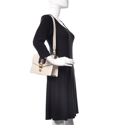 Gucci Calfskin Small Sylvie Shoulder Bag White 2 of 14