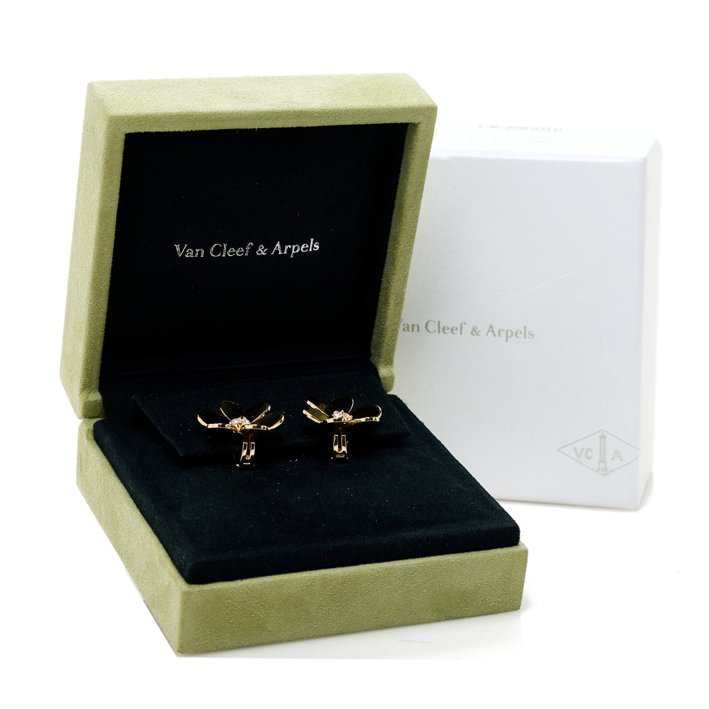 18K Yellow Gold Diamond Large Frivole Earrings