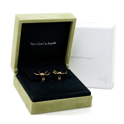 Van Cleef & Arpels 18K Yellow Gold Diamond Large Frivole Earrings 6 of 6