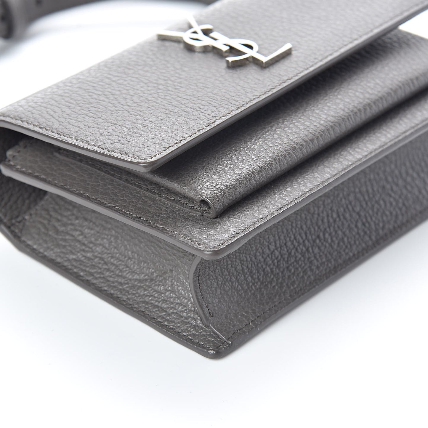 Grained Calfskin Monogram Sunset Strap Wallet Fog